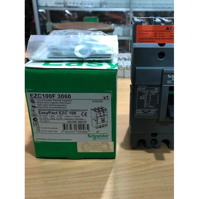 MCCB / NFB Schneider 3P 60A 10kA EZC100F3060