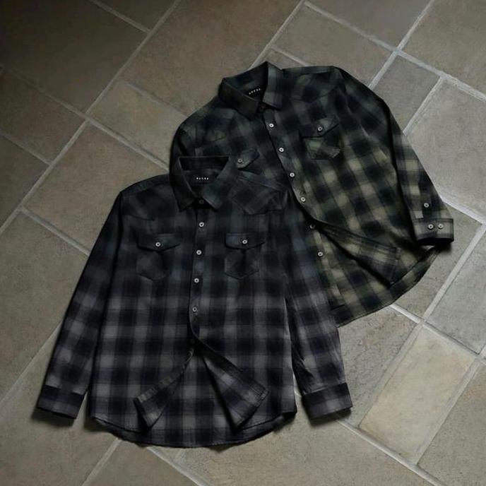 RUCAS FLANNEL MARBLE BLUE - RUCAS FLANNEL CAMO GREY - RUCAS GRADATION WASHED
