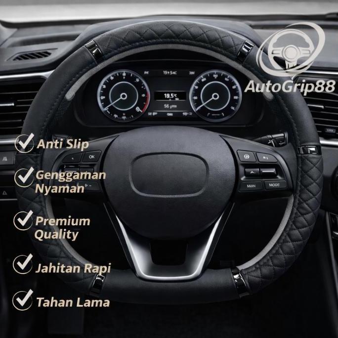 Autogrip88 D Shape Sarung Setir Mobil Model D Shape Stir Mobil Bahan Kulit Premium Murah