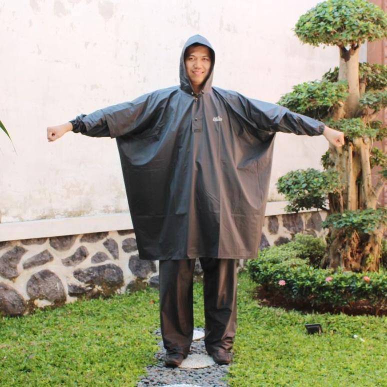 BIG SALE Jas Hujan Classic Elmondo 718 Jas Hujan Ponco Celana Jumbo - Jas Hujan Setelan Tebal Elmond