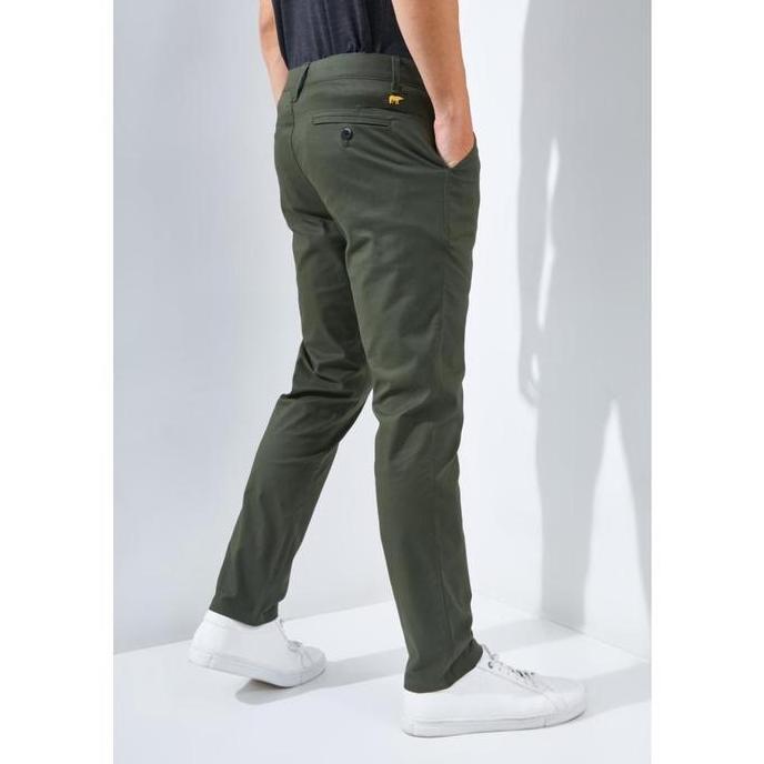 Jack Nicklaus Cougar Celana Panjang Pria Slim Fit Dark Green