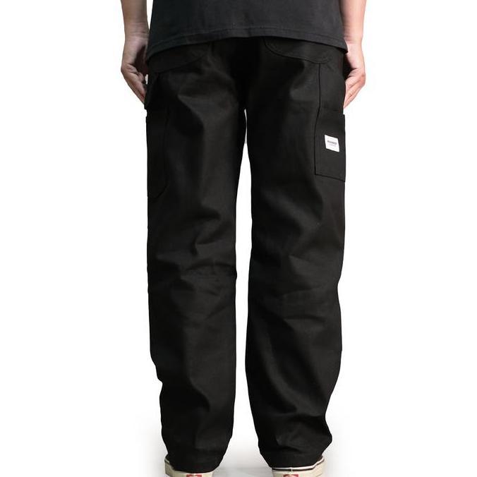 FORGER DOUBLE KNEE BLACK PANTS