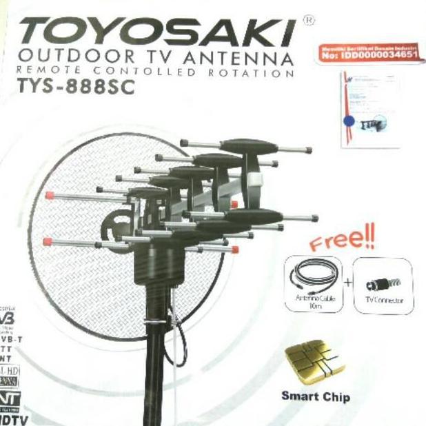 EVAJAYAMANDIRI - ANTENA TV REMOTE CONTROL OUTDOOR TOYOSAKI 888 SC / ANTENA TV LUAR TV