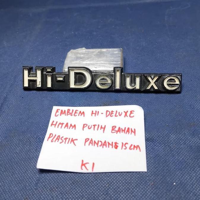 EMBLEM HI DELUXE HONDA CIVIC HONDA LIFE HONDA TN WARNA PUTIH HITAM BARU STOK LAMA TERMURAH