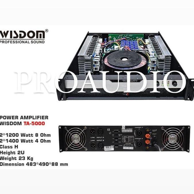 POWER WISDOM TA5000 TA 5000 POWER AMPLIFIER WISDOM TA5000TA 5000 ORI