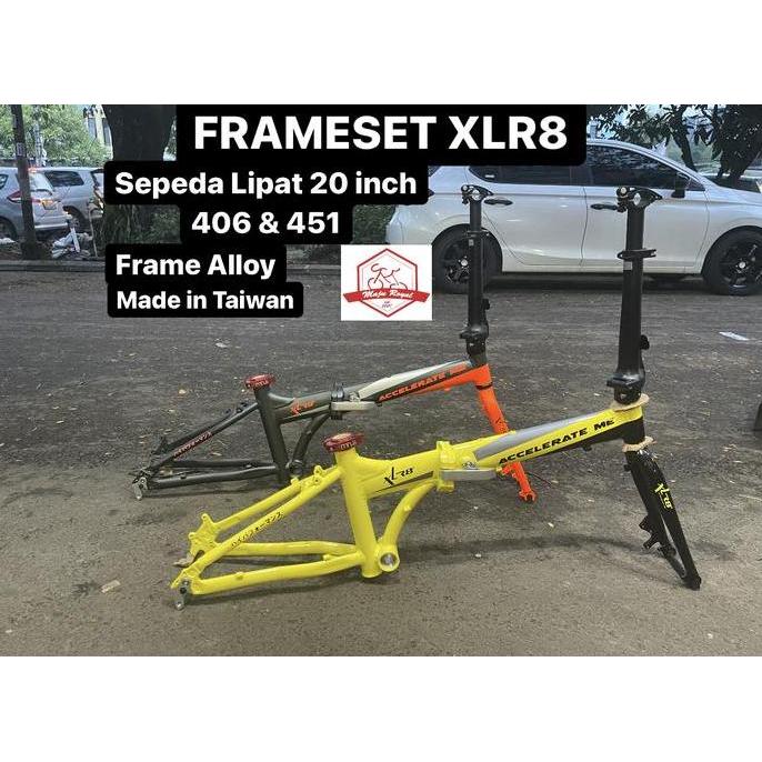 Frame Sepeda Lipat XLR8 20 22 inch 406 451 Alloy Taiwan Ringan