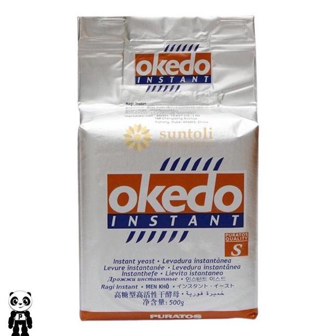 NEW PURATOS OKEDO INSTANT YEAST 500G RAGI INSTAN KERING PENGEMBANG ROTI DAN KUE ORI