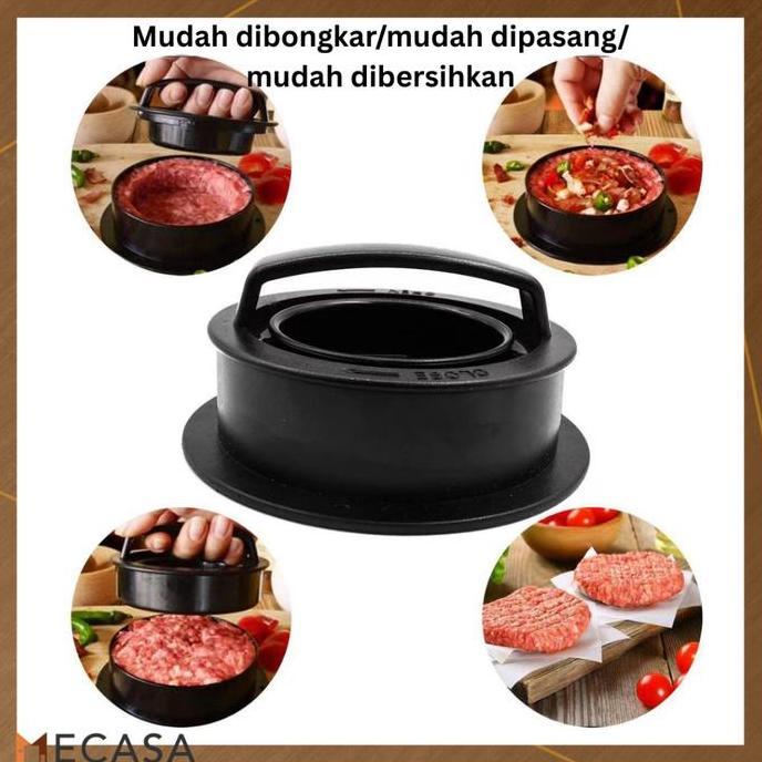 TERLARIS CETAKAN DAGING BULAT BAHAN ABS TEBAL KUAT / CETAKAN PATTY HAMBURGER / ALAT PENEKAN DAGING H