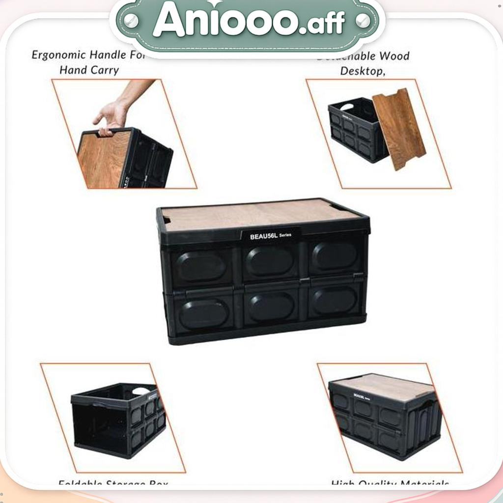 Bogaboo Foldable Camping Stobox Beau 56 L  - Storage Box Lipat - Kotak Penyimpanan Camping Multifung