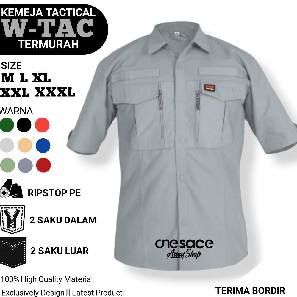 Kemeja Tactical WTAC Lengan Pendek Baju PDH PDL/Kemeja Kerja Pria Wanita Lapangan TERMURAH