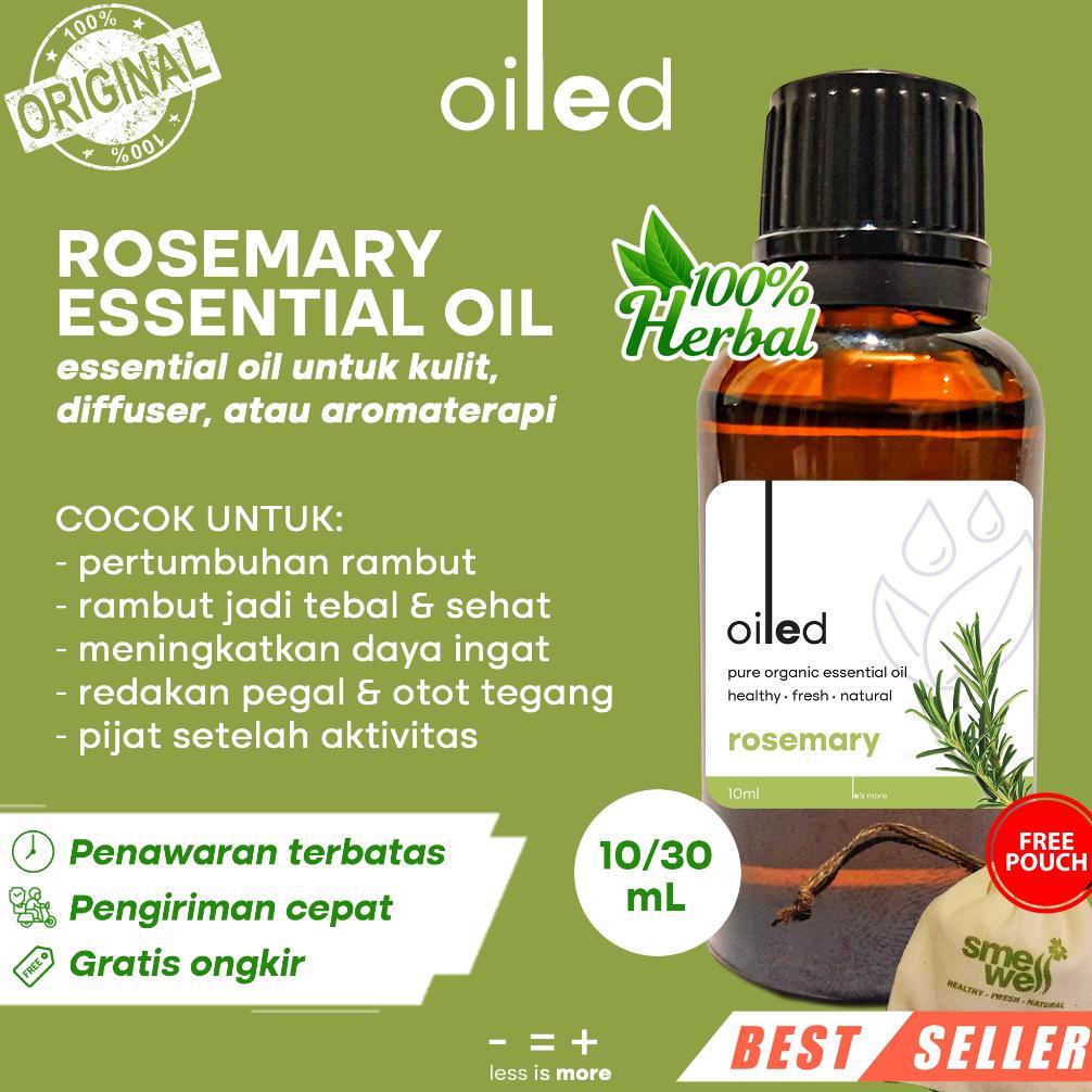 Pure Essential Oil Rosemary Minyak Rosmarin Smellwell Oiled Alami Wangi Murni Organik Pewangi Pengha