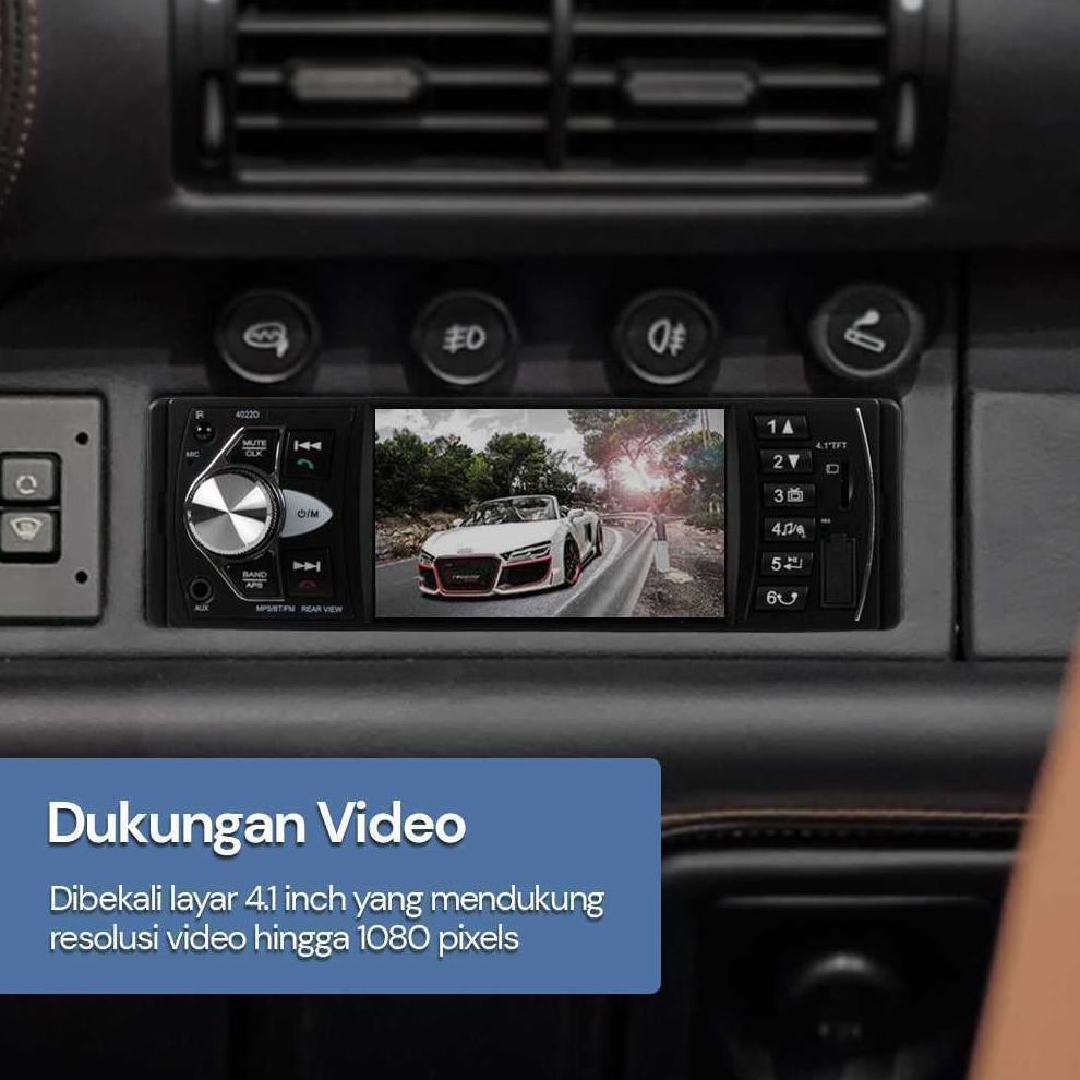 Tape Audio Mobil Bluetooth MP5 Player Layar Parkir Monitor 4.1 Inch 4022D Support Video 1080P