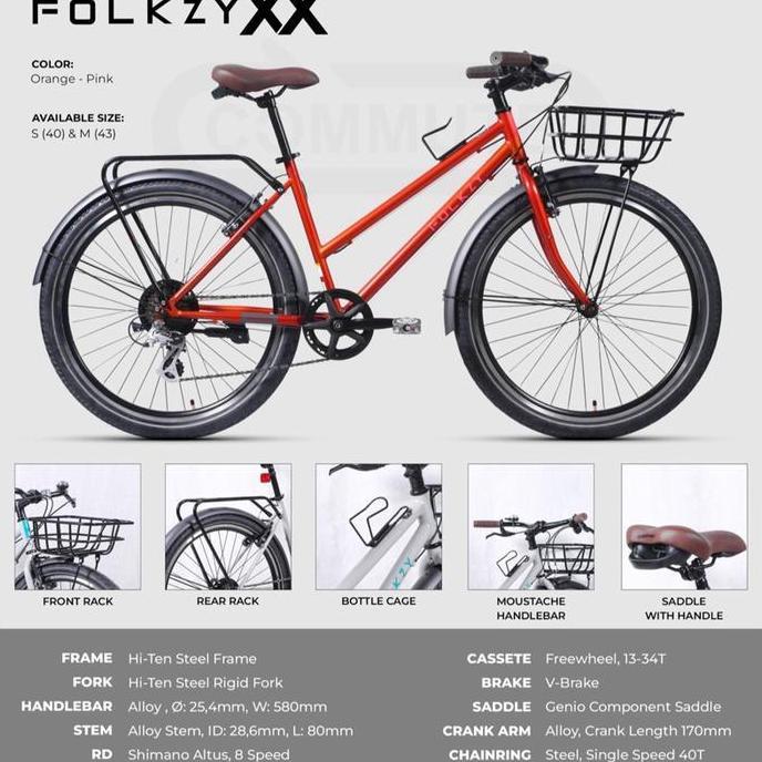 Sepeda Touring Hybrid 700c Genio Folkzy [terbaik]