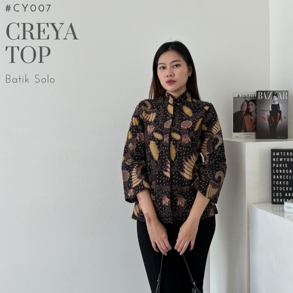Hem Batik Lengan Panjang Wanita Katun Solo