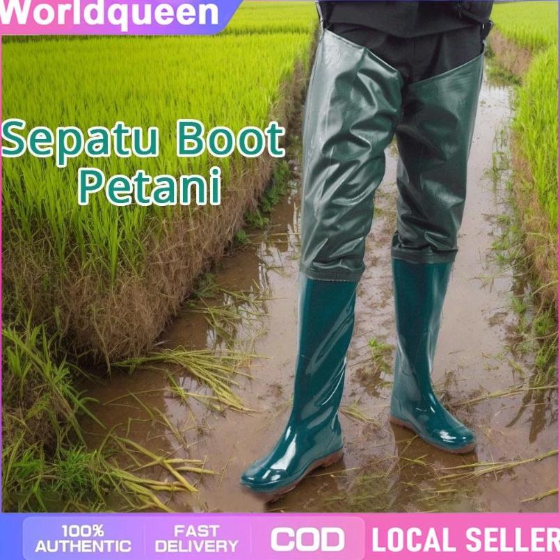 Sepatu Boots Pria Anti Air Sepatu Boot Petani Sawah Panjang Sepatu Boots Boot But Karet Pria Pertani