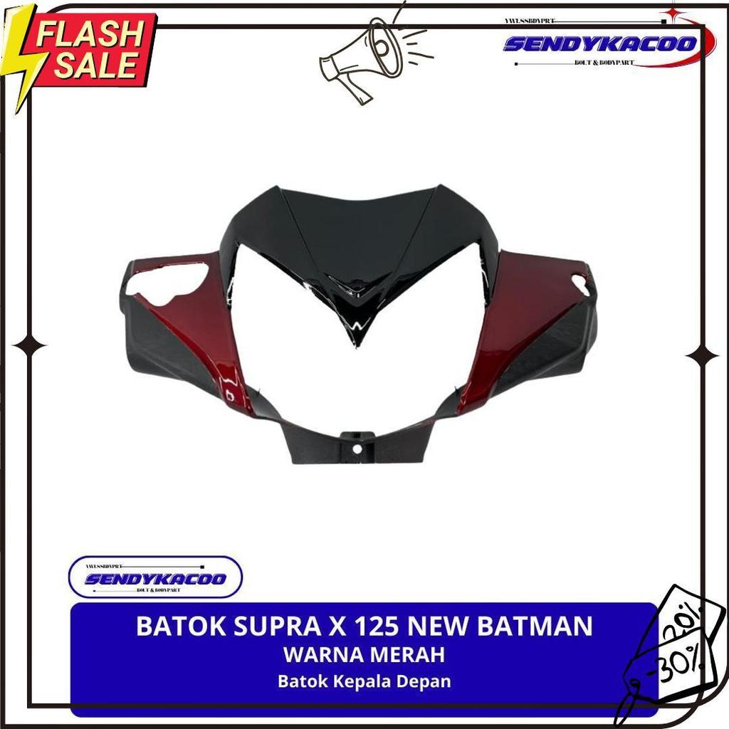 Batok Depan Supra X 125 Batman Merah Hitam Biru / Batok Supra X 125 Batman Meledak