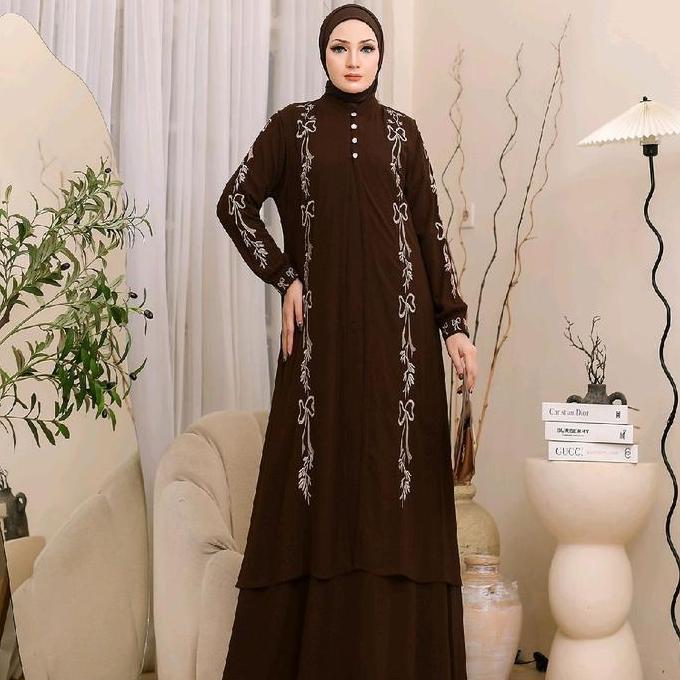 GAMIS SABIYA ABAYA 2in1 OUTER+INNER GAMIS CANTIK MEWAH ELEGANT REALPICT