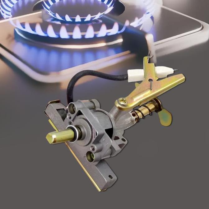 OREJELA Mesin Pemantik Gas Single Valve untuk Kompor Sparepart Pengganti Kompor Gas LPG Mudah Dipasa