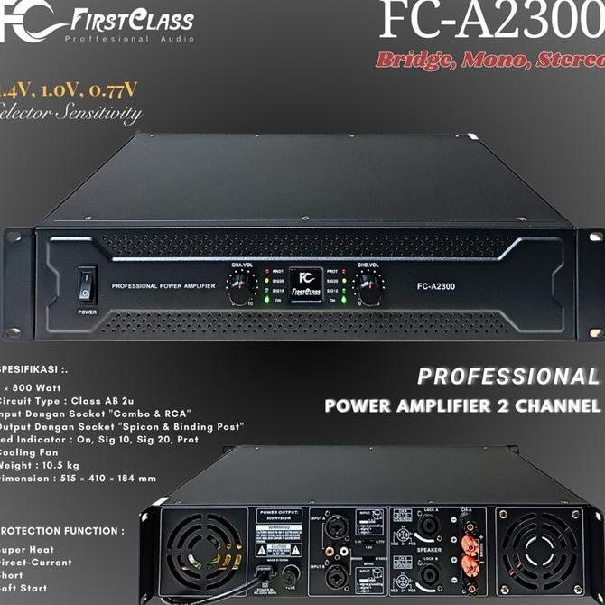 Power Amplifier Firstclass FC A2300 Original 2 Channel FCA 2300