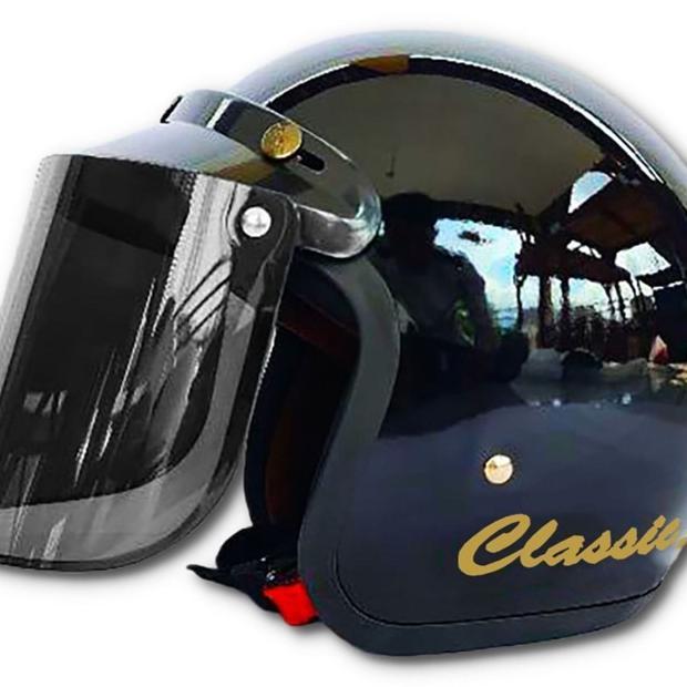 Helm Bogo Dewasa Helm Bogo Classic Kaca Datar Cembung