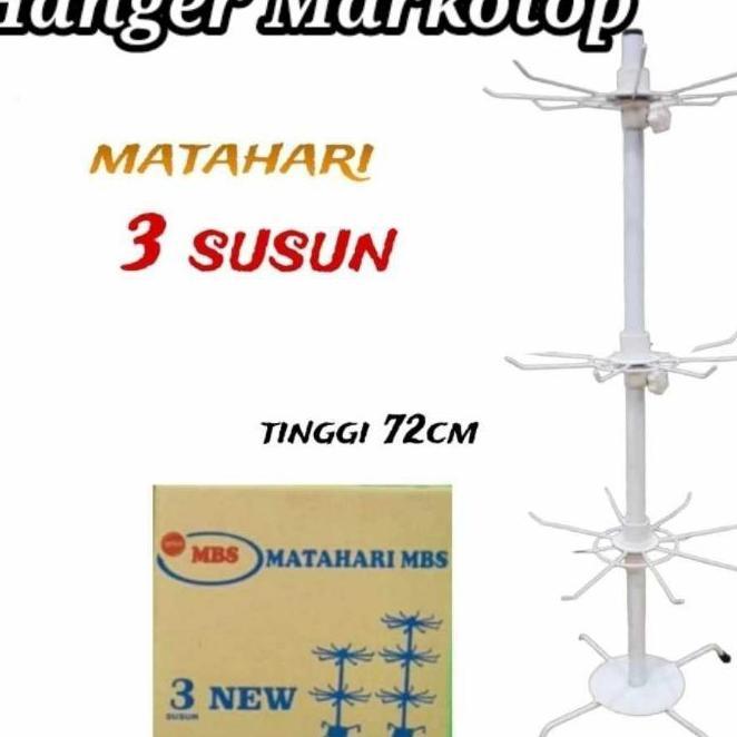 Rak Display Matahari Putar 3 Susun /Gantungan Masker (Batang Besar)