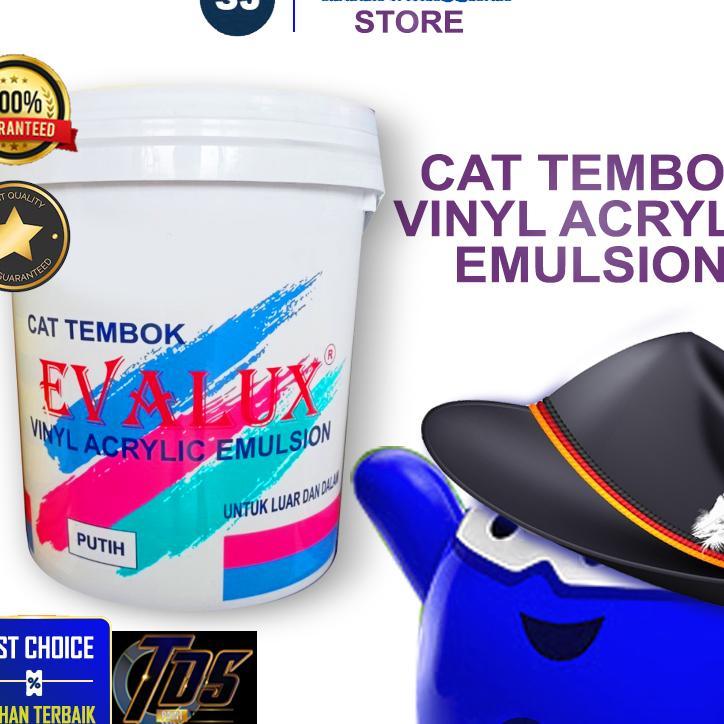 Cat Tembok Evalux 25 Kg Warna Putih/ Cat Air / Cat Dinding