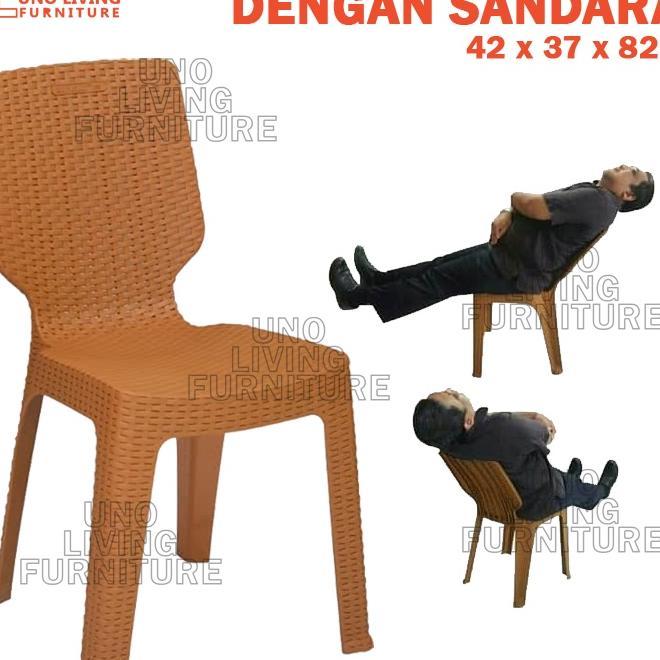 Kursi Sender / Kursi Makan/ Bangku Plastik Sender Anyaman Rotan Murah Terbaru Kursi Plastik Anyam Ku