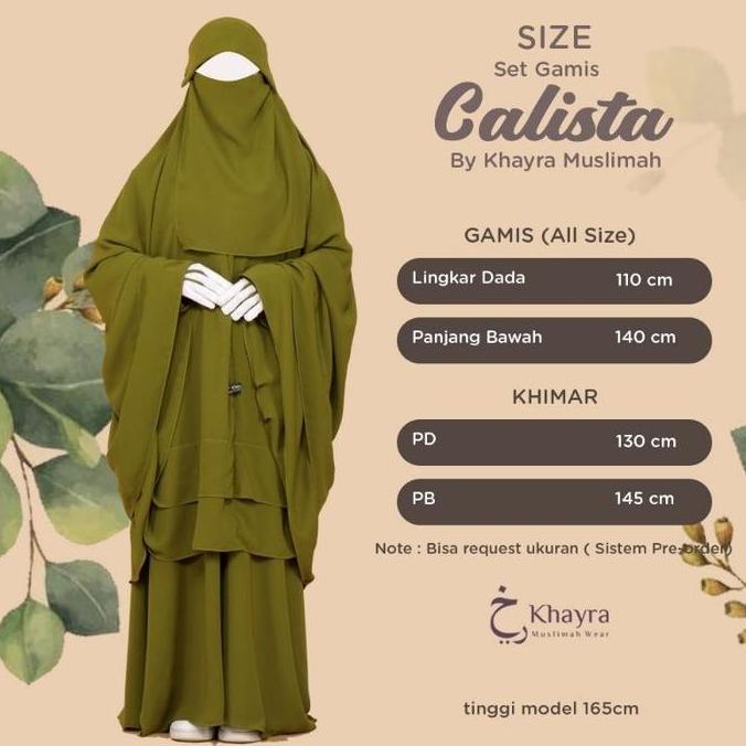 Set Gamis Calista Syari By Khayra Muslimah