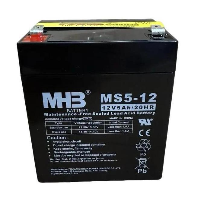 Baterai Aki Kering LONG LIFE 12V 5Ah TERMURAH ACCU APC UPS MHB MS5-12 12V 5Ah/20HR Batre MF SLA MH3 