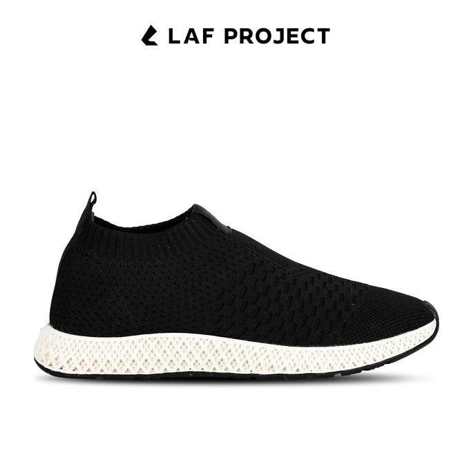 Sepatu Slip on Pria Casual Sneakers Flat Shoes Premium Orinal - Max V1 - Hitam Putih Abu Army - LAF 