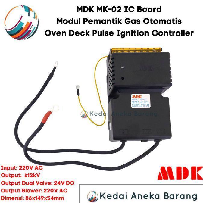 PROMO MODUL PEMANTIK GAS OVEN DECK IGNITER CONTROLLER IC BOARD MDK MK-02