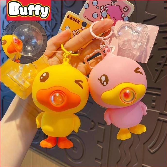 Duffy Toys Gantungan Kunci B.Duck With Bubble ORIGINAL Gantungan Tas Bebek Lucu Viral B.Duck Squishy