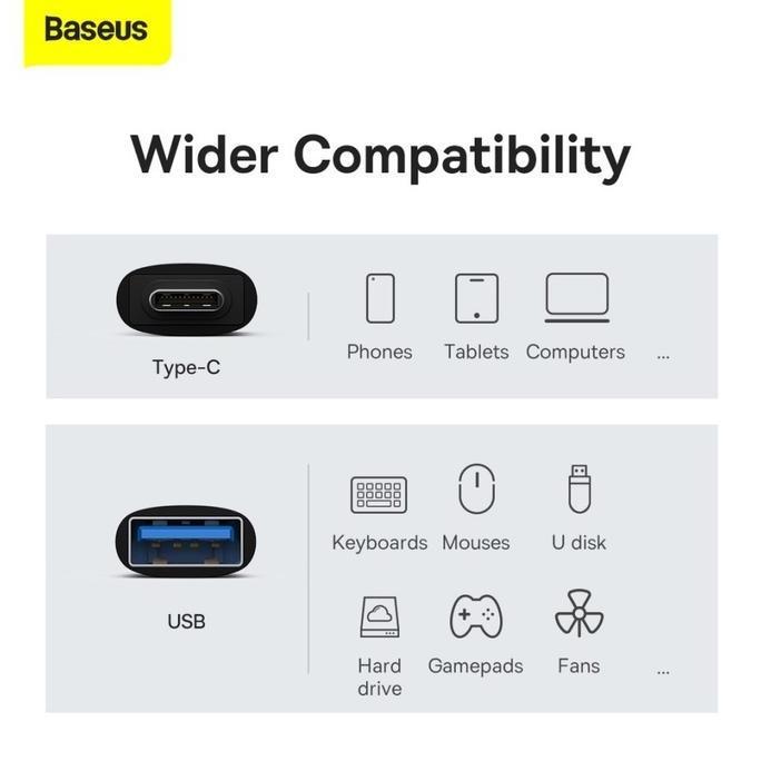 Nect- Baseus Adaptor Converter Otg Usb To Type C / Otg Usb A To Usb Type C
