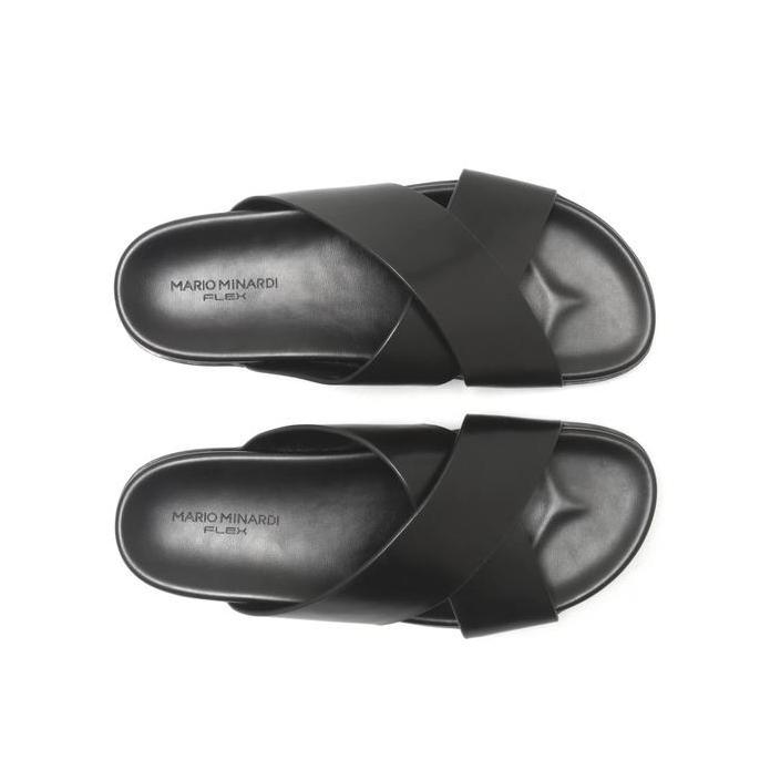 VENTO BLACK Sandal Kulit Pria by Mario Minardi