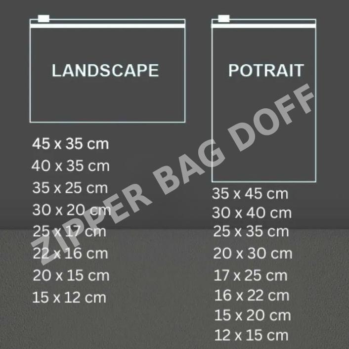 plastik zipper bag/zipper bag doff/zipper bag potrait/zipper bag landscape/plastik ziplock/zipper re