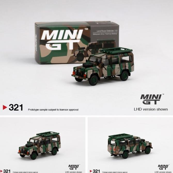 MINIGT 321 LAND ROVER DEFENDER 110 MALAYSIAN ARMY HARIMAU BELANG MGT