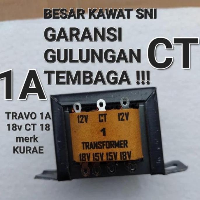 Ricita- ( Travo 1A Ct ) Trafo 1A 1 A Ampere Simetris Input Ac 0V 110V 220V Output Ac Ct 12V 15V 18V 