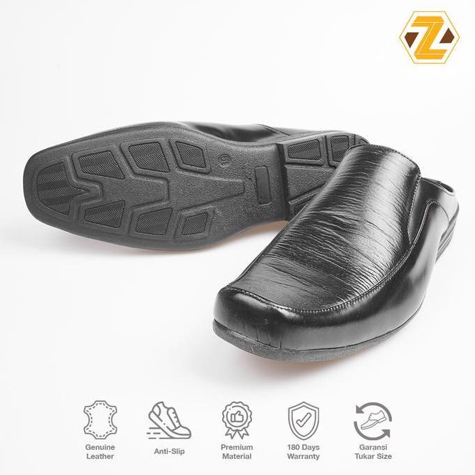 ZEGER Sepatu Pantofel Kulit Pria - BP 4 Sepatu Slop Shoes
