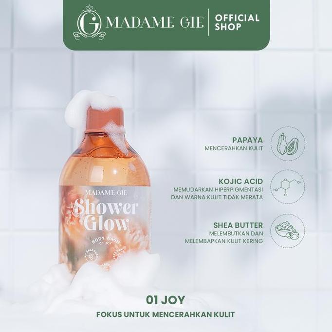 Bathe- Bundle 3 Pcs Madame Gie Shower Glow - Hypoallergenic Sabun Mandi Soap Cair