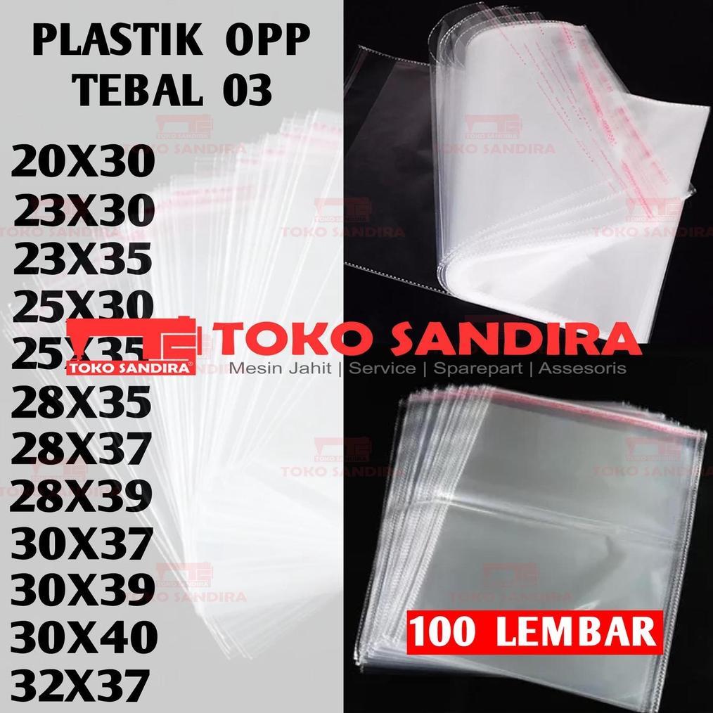 100 lembar plastik OPP tebal 03/opp murah/plastik opp grosir/platik opp murah/plastik pakaian/plasti