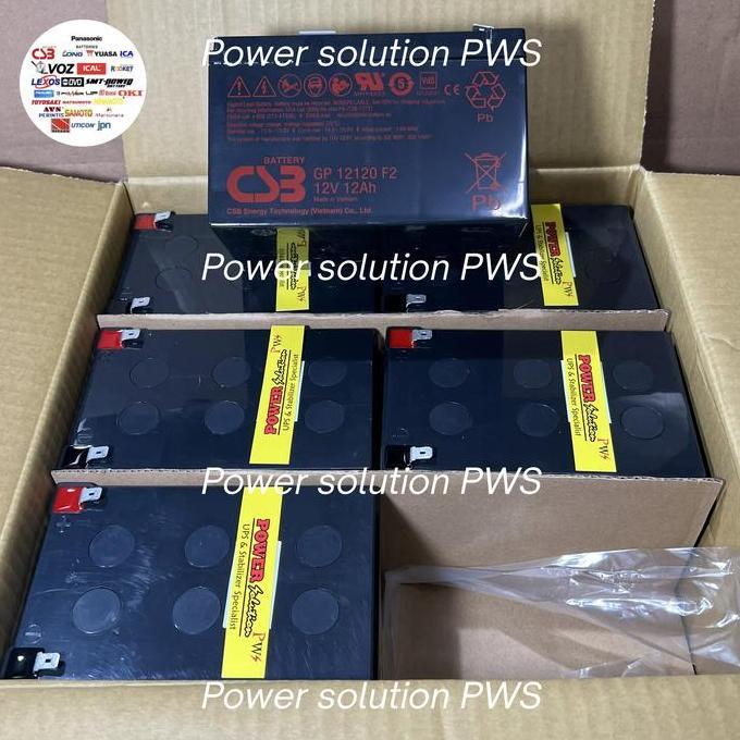 BATERAI ORIGINAL BAWAAN UPS APC RBC CSB 12V 12AH GP12120. BATTERY STANDAR UTK UPS APC CSB GP 12120 1