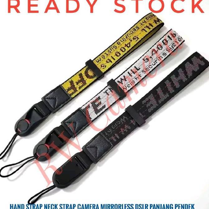 OFF-WHITE STRAP TALI KAMERA MIRRORLESS DSLR QUICK RELEASE HAND NECK PANJANG BAHU FUJIFILM CANON SONY