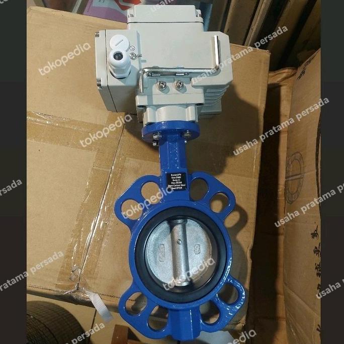 Butterfly Valve Cast Iron + Motorized Electric Actuator 2 " Inch Terbaru 