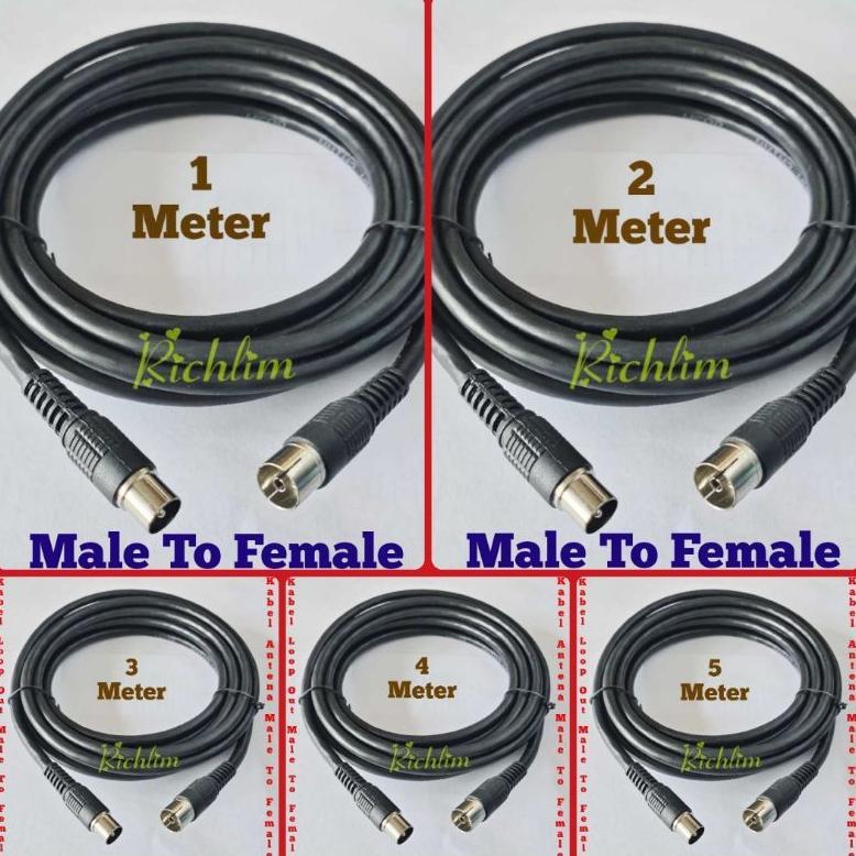KAVELLEWORKS KABEL LOOP OUT ANTENA TV MALE TO FEMALE / KABEL ANTENA TV JUMPER/PARALEL ANTENA CEWEK C
