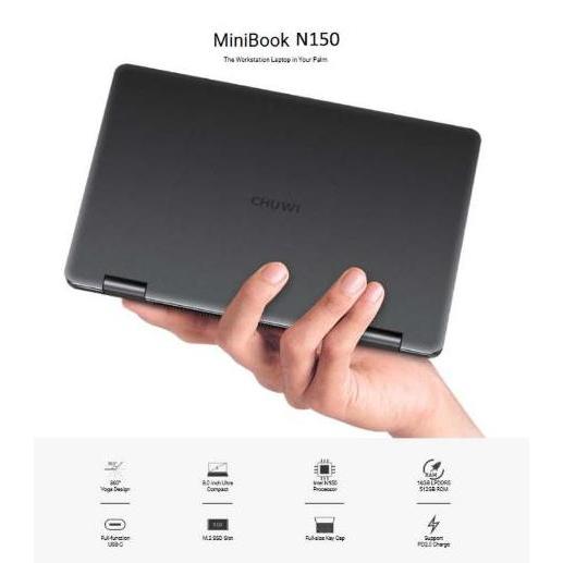 NEW CHUWI MINIBOOK INTEL N150 16/512GB DDR5 NVME 8" MINI YOGA LAPTOP WINDOWS 11 GLOBAL VERSION ORI