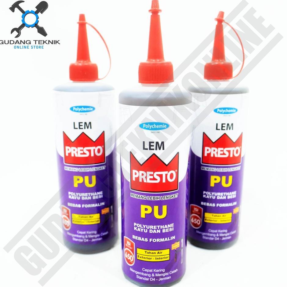 (Presto Pu 650Gr) Lem Kayu Besi Presto Pu 650Gram / Lem Polyurethane Wood Iron Pu Presto Satuan