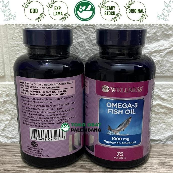 Arrivare- Wellness Omega 3 Fish Oil 75 Softgel Epa Dha Minyak Ikan Wellness