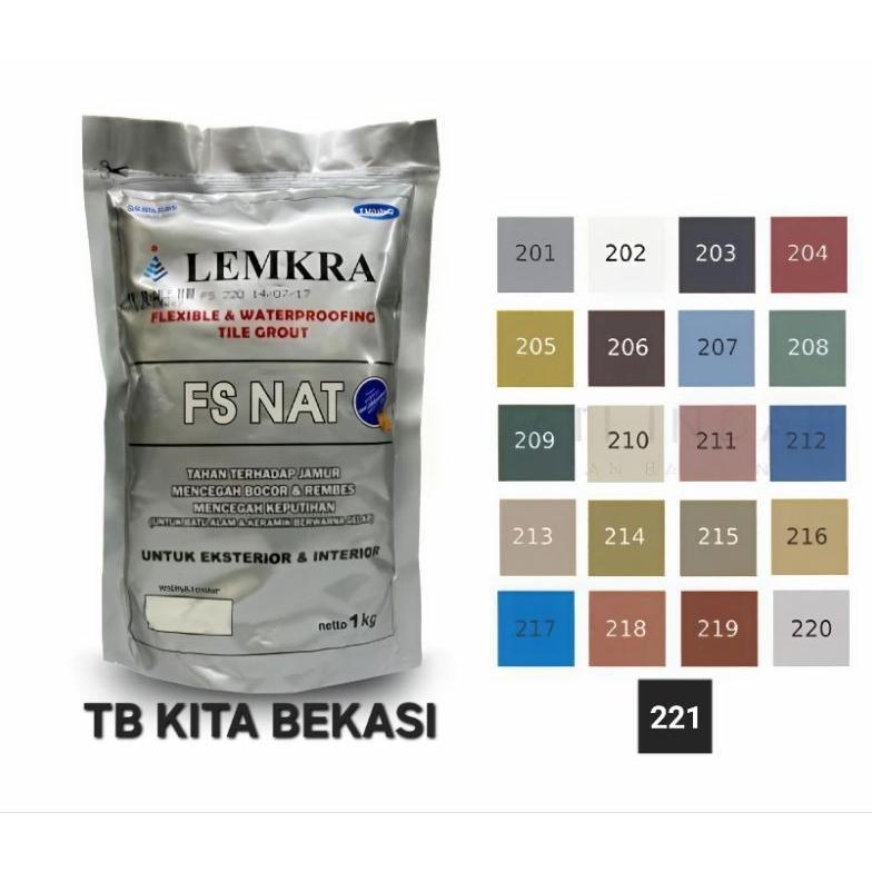 LEMKRA FS NAT / SEMEN NAT WARNA LEMKRA / SEMEN PENGISI RONGGA KERAMIK BATU ALAM GRANIT WARNA / SEMEN