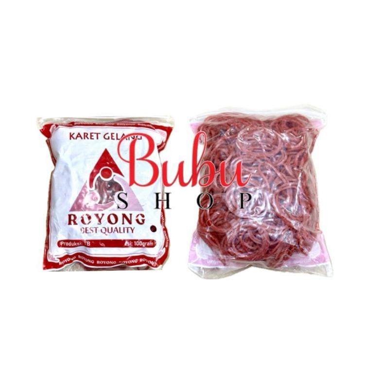 karet gelang merah kecil 100gr