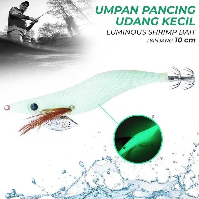 Umpan Pancing Ikan Model Udang Kecil Luminous Shrimp Squid Jig Bait 2.5 - Hs1039 Allshop